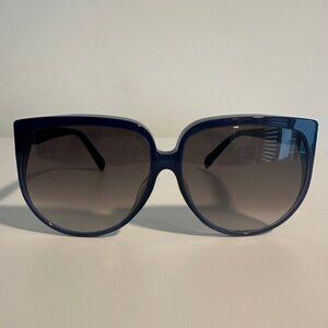 CELINE blue sunglasses oversized grey gradient CL400048F 84F cat eye MINT